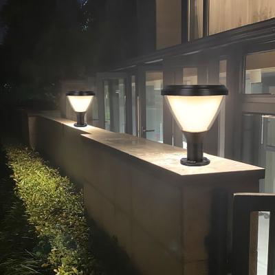 Lámpara de pilar solar impermeable para exteriores, lámpara de pared de pilar de jardín para jardín, fabricante de balizas led
