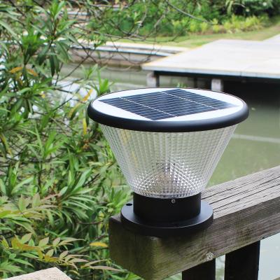Luz de pilar led solar para jardín Luces de pilar de poste led para exteriores con energía solar
