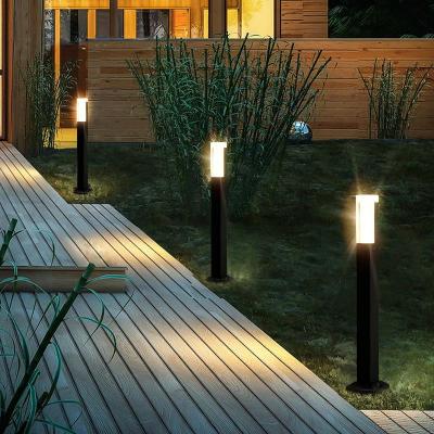 Lámparas decorativas al aire libre de aluminio modificadas para requisitos particulares modernas del césped de la luz del bolardo del camino LED del diseño modificado para requisitos particulares