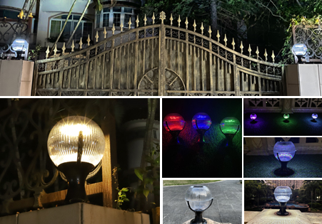 Luces solares LED multicolores decorativas de luxcurz para el jardín al aire libre del hogar
