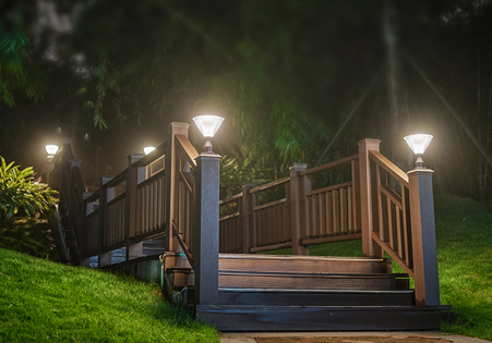 diferentes accesorios de iluminación para su paisaje al aire libre
